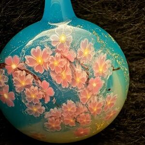 Sakura Glass Pendant By Akihiro Glass Japanese Artist 2015 Cherry Blossom